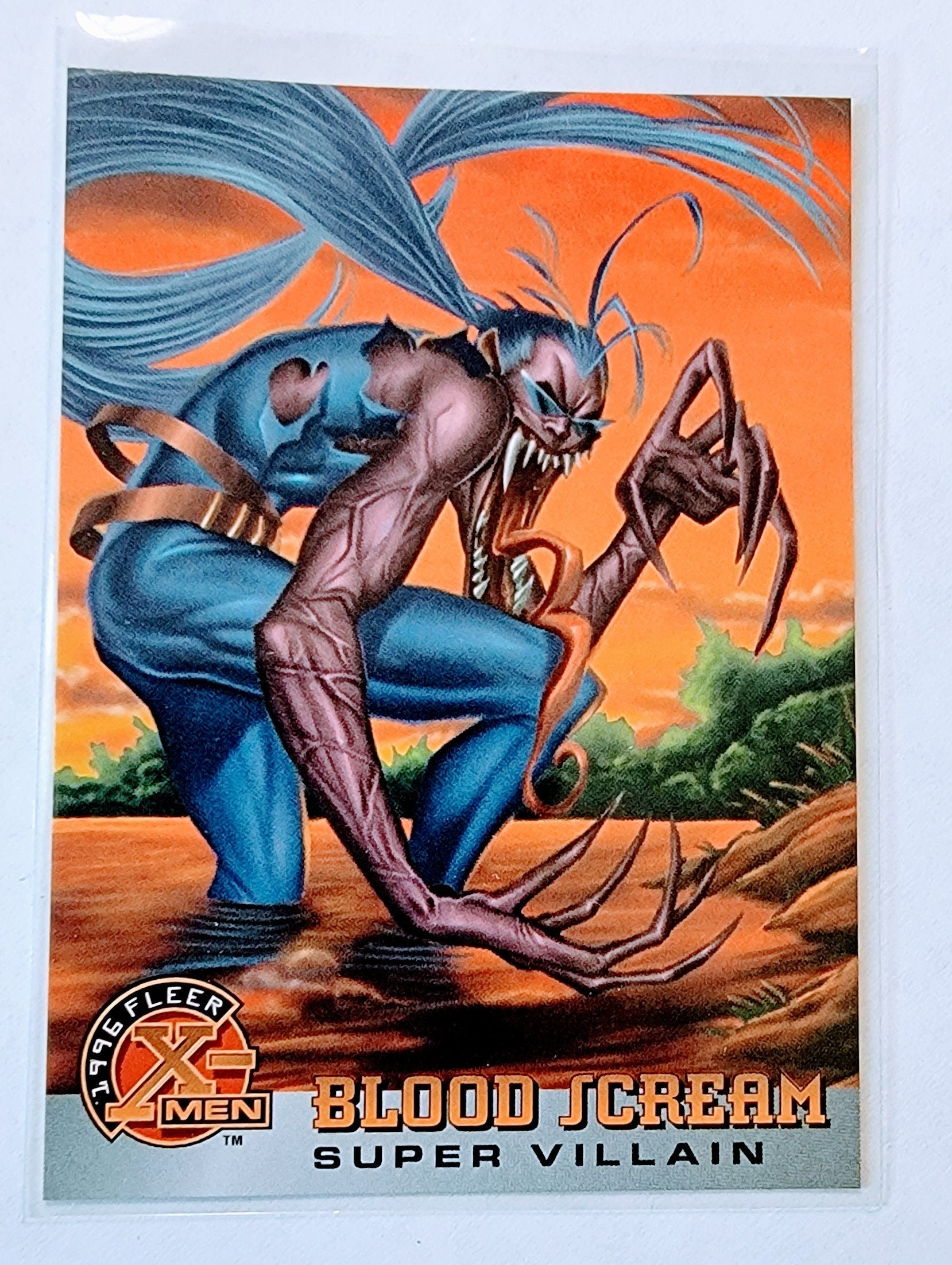 1996 Fleer X-Men Blood Scream Super Villain Marvel Trading Card MCSC1 simple Xclusive Collectibles