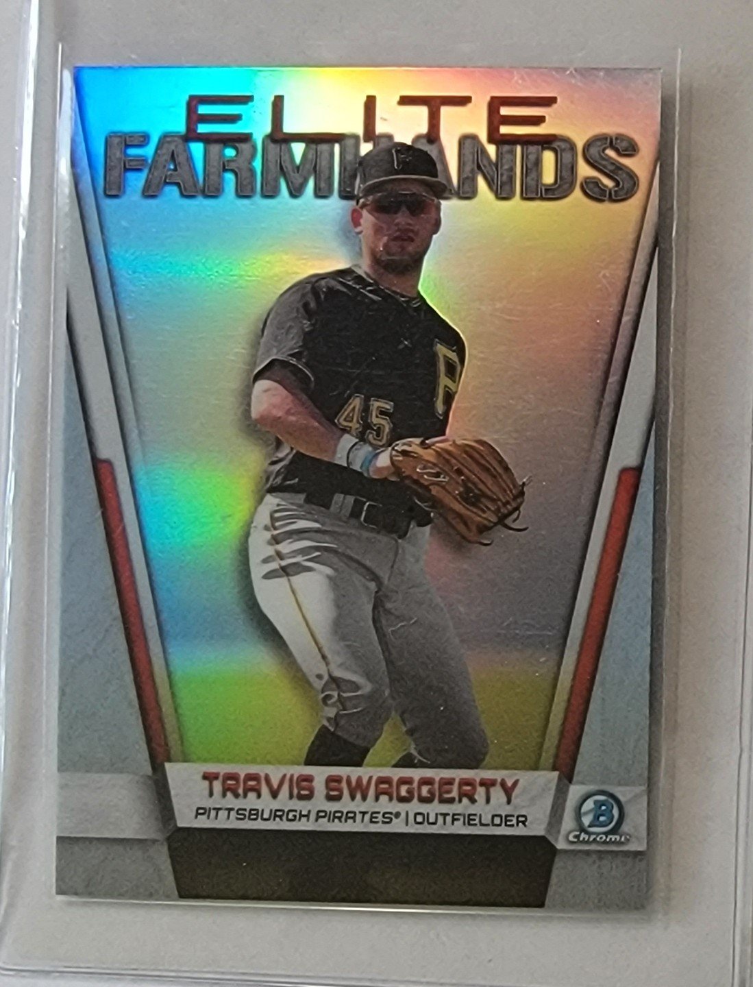 2019 Bowman Chrome Travis Swaggerty Elite Farmhands Refractor Baseball Card TPTV simple Xclusive Collectibles