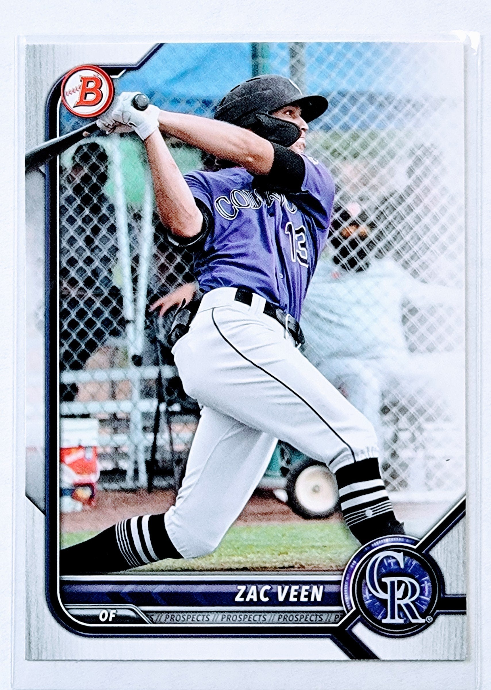 2022 Bowman Zac Veen Baseball Card AVM1 simple Xclusive Collectibles
