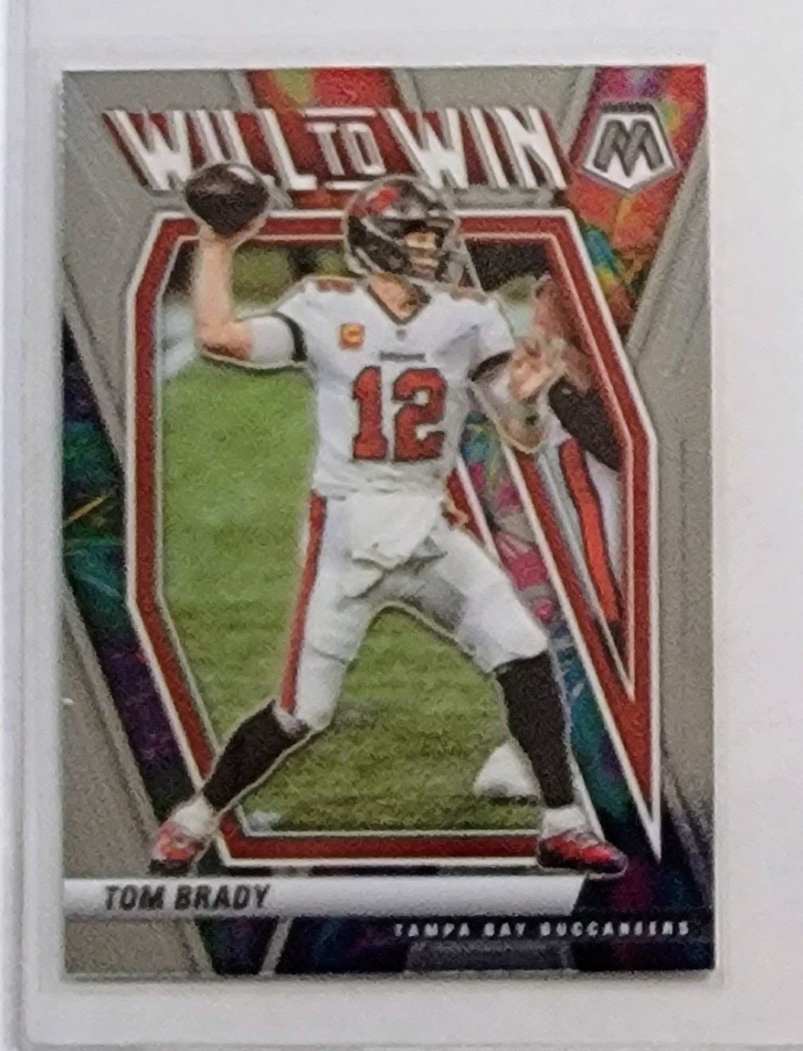 2021 Panini Mosaic Tom Brady Will to Win Insert Football Card AVM1 simple Xclusive Collectibles
