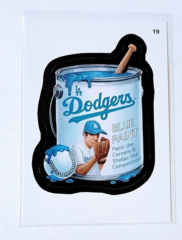 2016 Topps MLB Baseball Wacky Packages L.A. Dodgers Blue Paint Sticker Trading Card MCSC1 simple Xclusive Collectibles