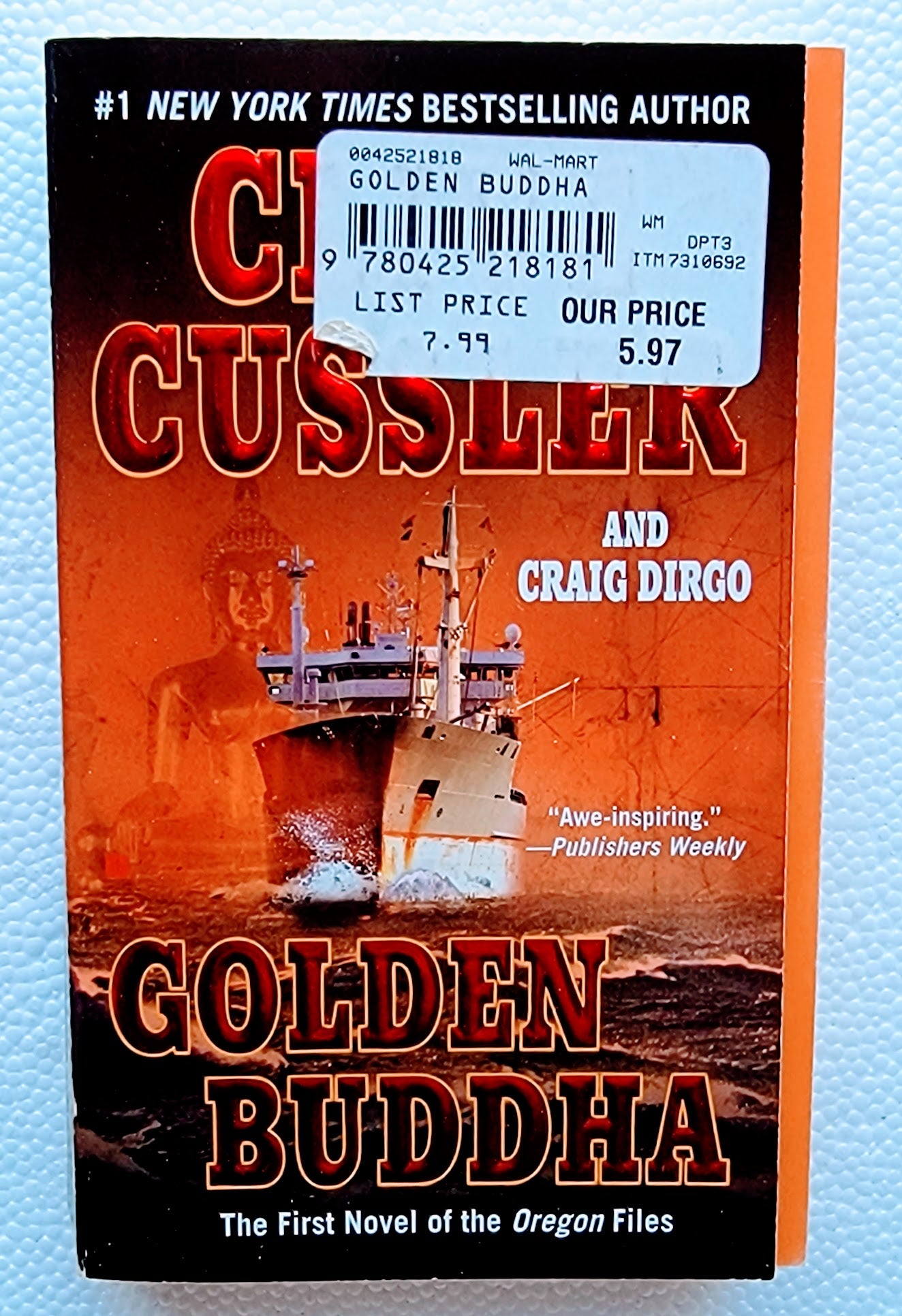 Golden Buddha: A Chase for Ancient Riches and Modern Power Book by Clive Cussler Xclusive Collectibles