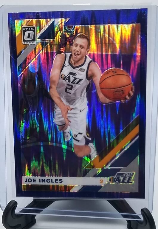 2019-20 Donruss Optic Joe Ingles Purple Shock Refractor Basketball Card simple Xclusive Collectibles