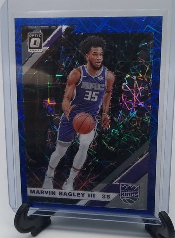 2019-20 Donruss Optic Marvin Bagley III Blue Velocity Refractor Basketball Card_1a simple Xclusive Collectibles