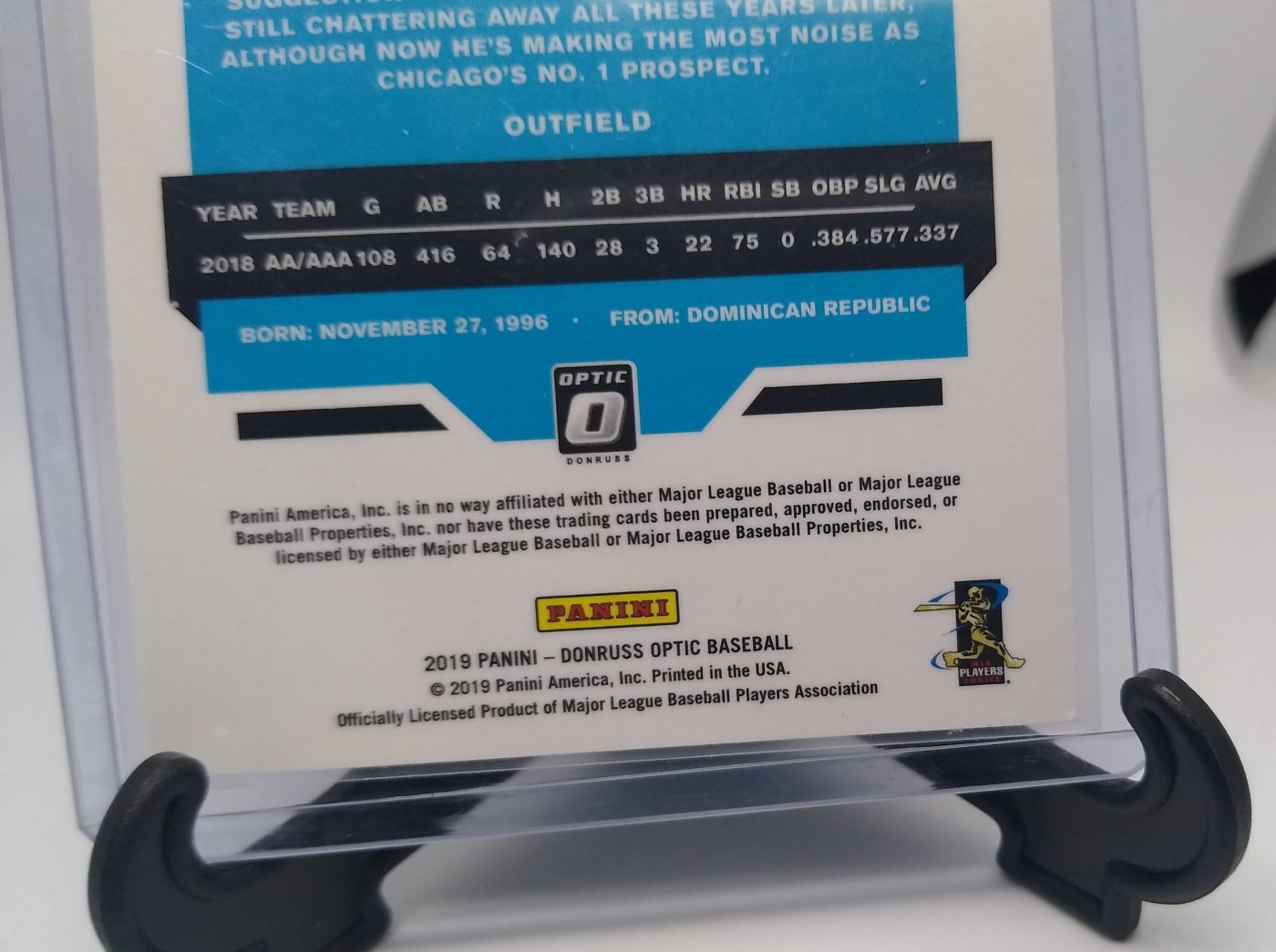 2019 Donruss Optic Eloy Jimenez Rated Rookie Misprinted Baseball Card simple Xclusive Collectibles