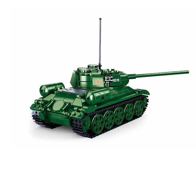 WW2 Military Series - World War II Soviet T-34/85 Model Brick Playset
