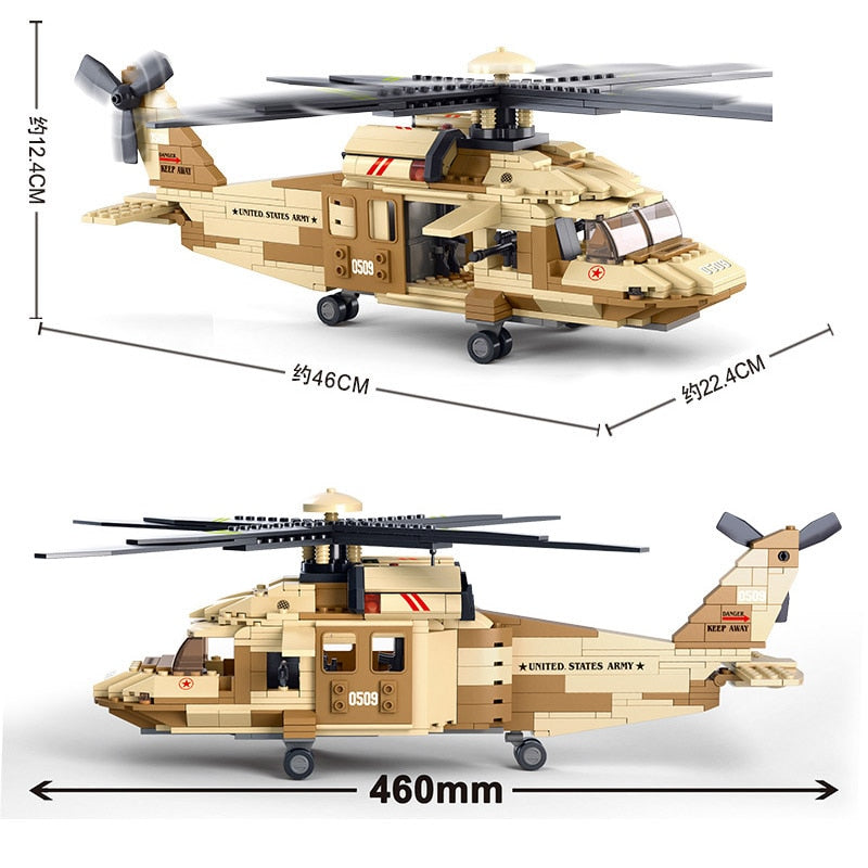 Blackhawk Helicopter Brick Set 46512478224669
