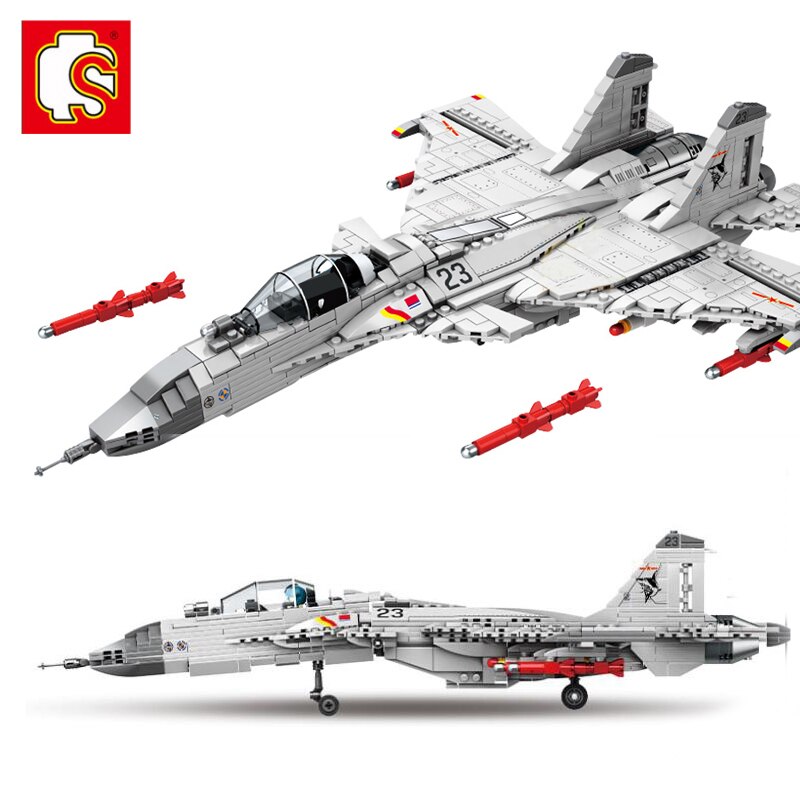 SEMBO Chinese Military Aviation Model Brick Aircraft Playsets
