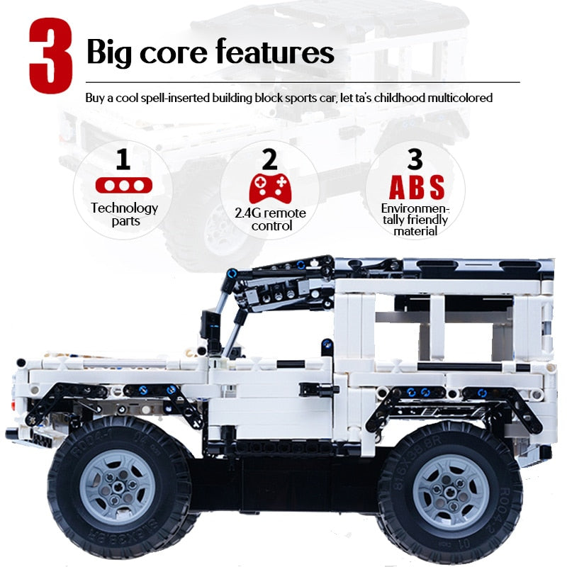 Cada Defender Remote Control RC Car Brick Model Set - 533Pcs