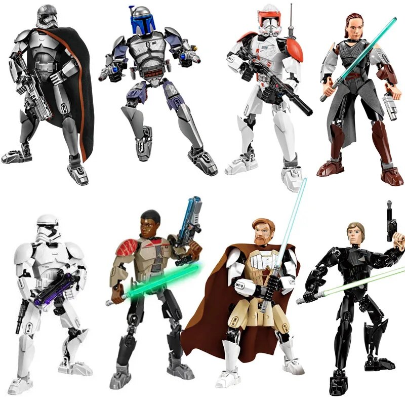 Star Wars Action Figure Brick Model Playsets - Create Your Own Galactic Scenes