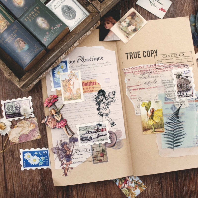 Mengtai Vintage Stamp Book Collection - Dive into Retro Elegance!