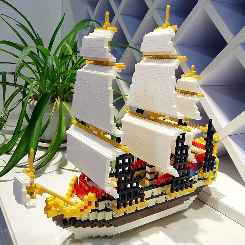 Titanic, Black Pearl, Pirate Ship and Aircraft Carrier Brick Models