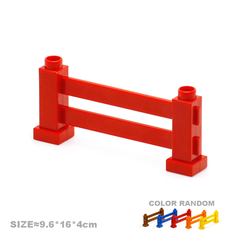 Big Particles Building Blocks House Parts Accessory Window Wall Roof Construction Assemble Duplo Brick Educational Toys For Kids