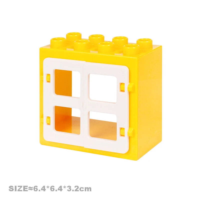 Big Size Building Blocks Engineering Accessories – City Scene, Walls, Doors, Hooks & Props