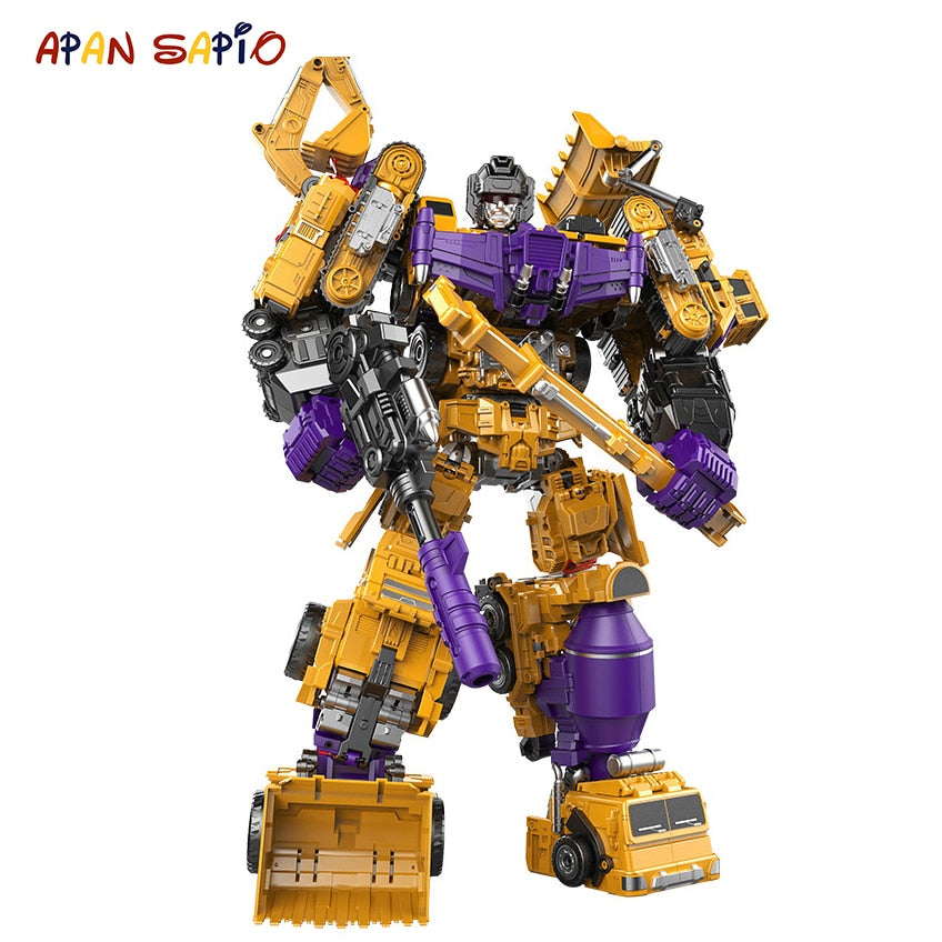 Classic Constructobots Transformer Replica: Yellow/Purple - Collect All 6 to Assemble Devastator