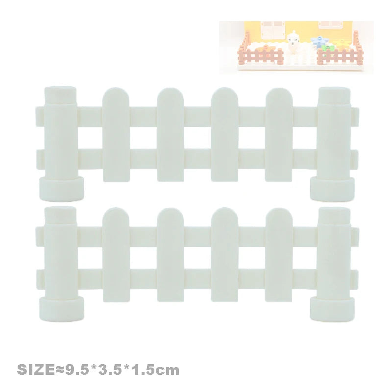 Big Particles Building Blocks House Parts Accessory Window Wall Roof Construction Assemble Duplo Brick Educational Toys For Kids