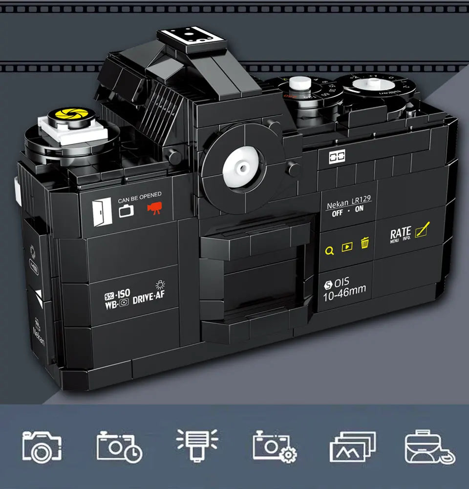 DIY Camera Model Building Block Sets – Select from 6 Unique Photography Designs