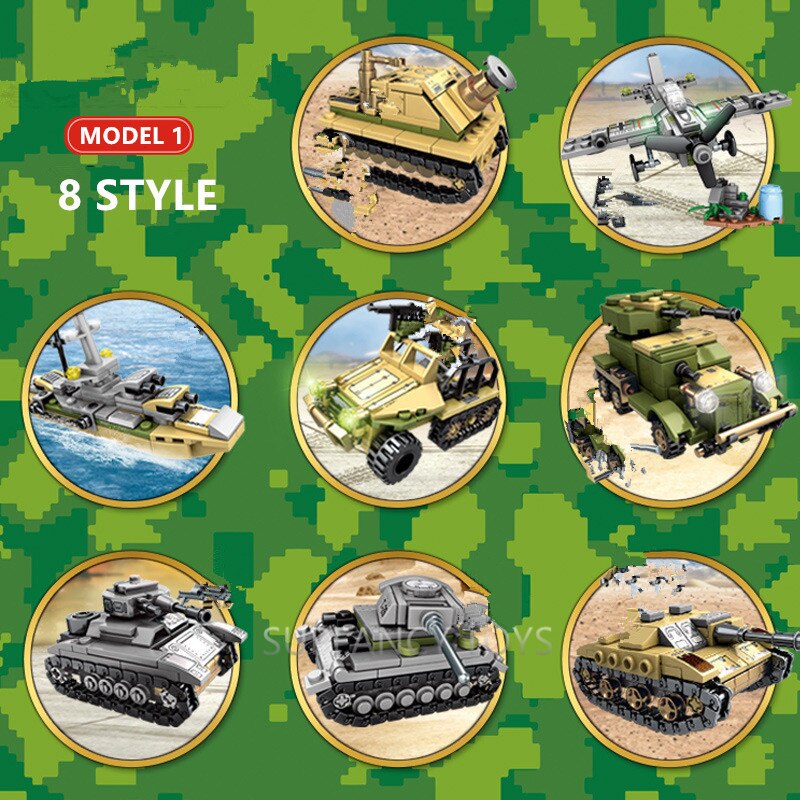 SEMBO BLOCK 1061Pcs Iron Empire Tank - Premier Military Building Blocks Set
