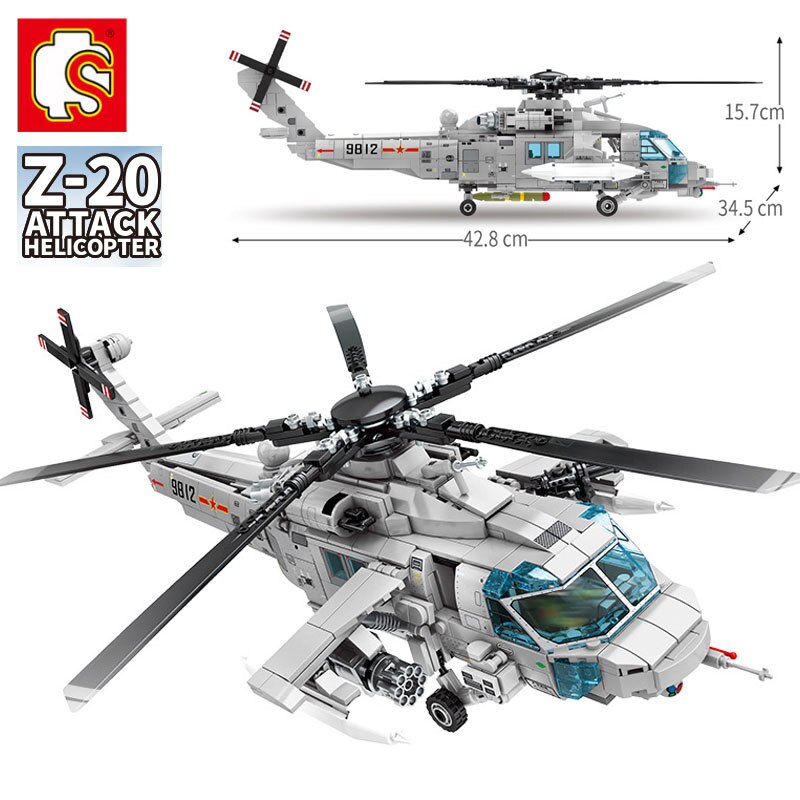 SEMBO Chinese Military Aviation Model Brick Aircraft Playsets