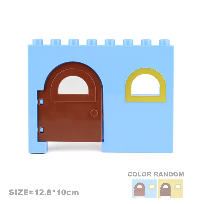 Big Size Building Blocks Engineering Accessories – City Scene, Walls, Doors, Hooks & Props