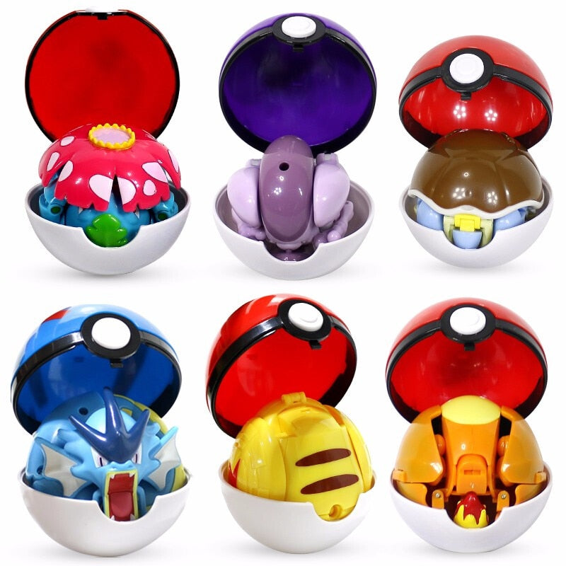 TAKARA TOMY Pokémon Action Figures with Pokéball: Choose Your Favorite Anime Character
