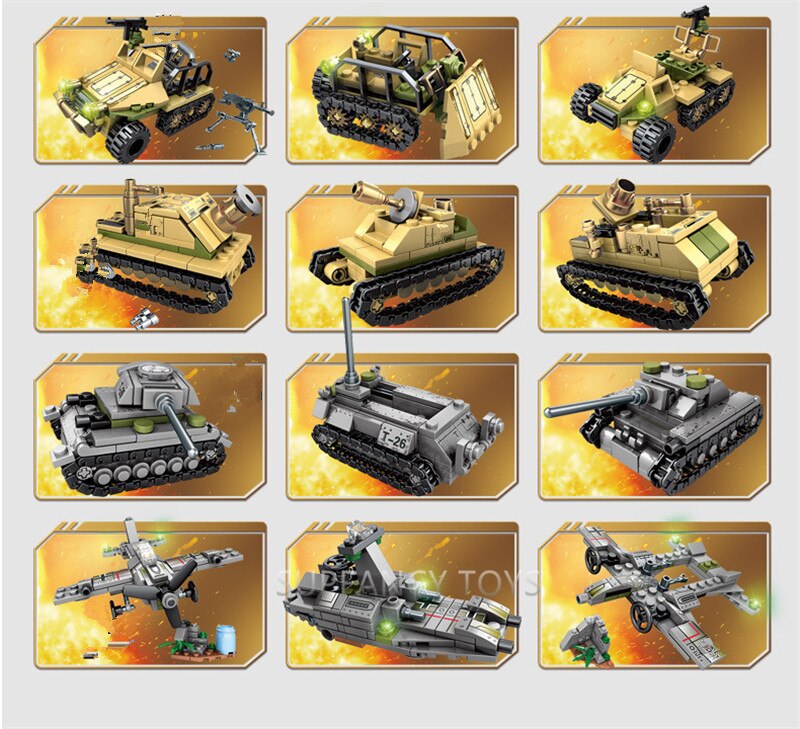 SEMBO BLOCK 1061Pcs Iron Empire Tank - Premier Military Building Blocks Set