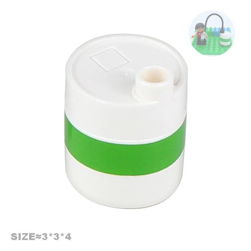 Big Size Building Blocks Engineering Accessories – City Scene, Walls, Doors, Hooks & Props
