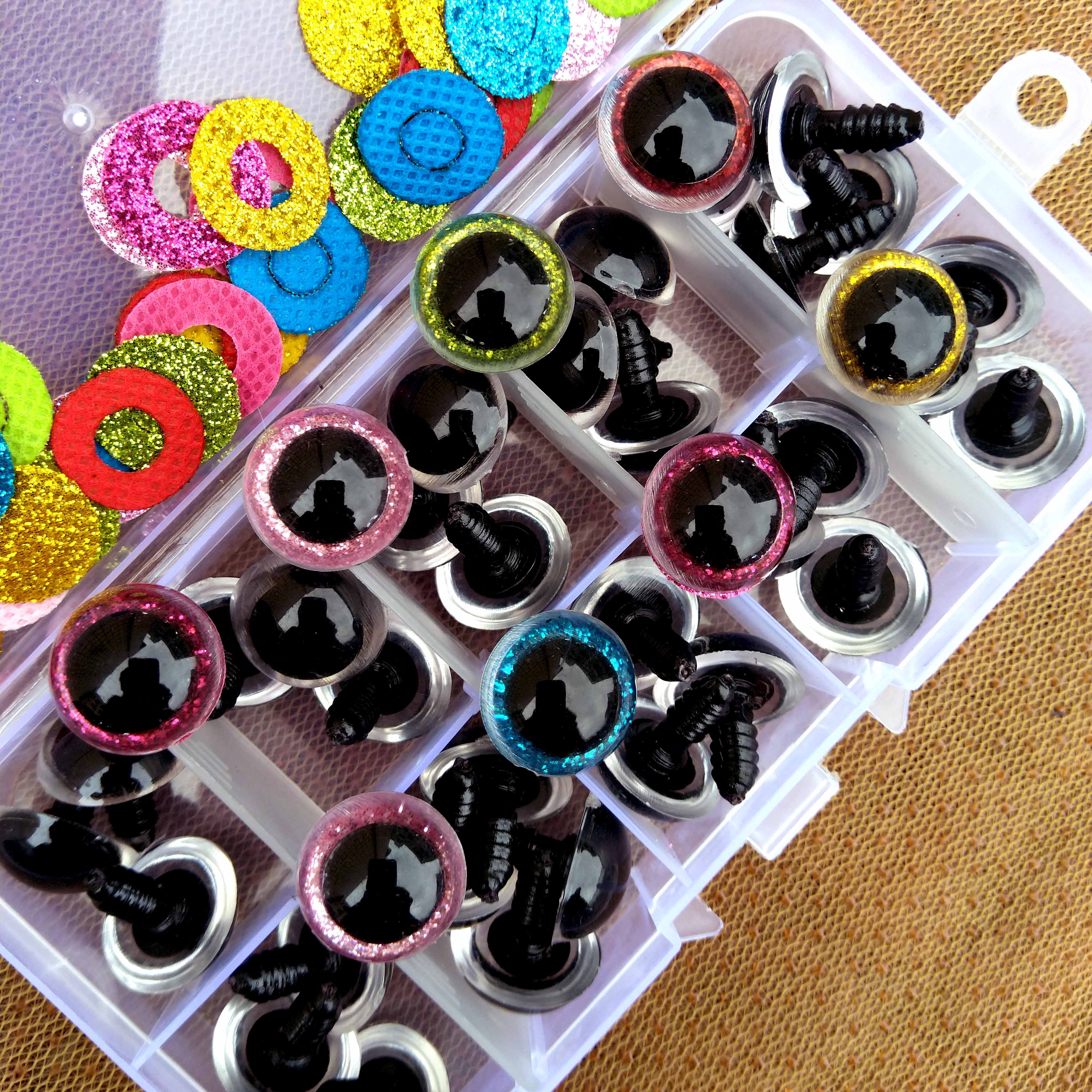 16mm Safety Plastic Colorful Doll Eyes for Crochet Stuffed Animals & Dolls - Xclusive Collectibles