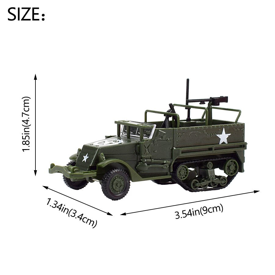 Explore 1/72 Scale USA M3 Half-track & SD.KFZ.7 Armored Personnel Carrier Model Kits