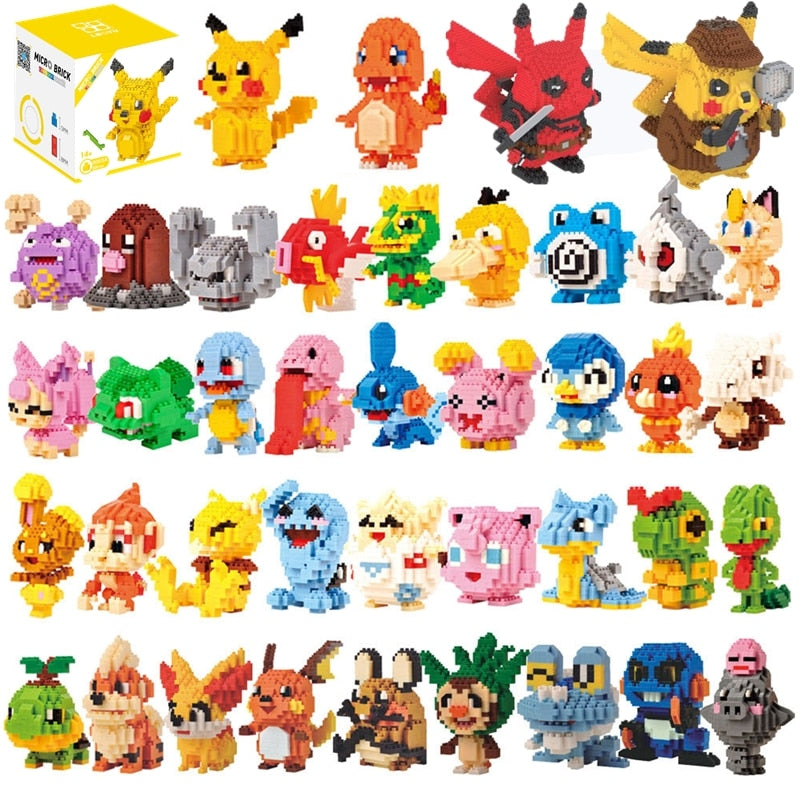 Pokemon Building Blocks, Bricks Anime Figure