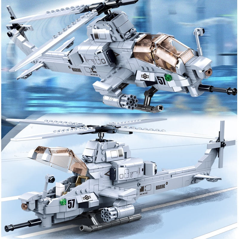 Ah-1 Cobra Helicopter Brick Set, Cobra Helicopter Brick Set46512477241629