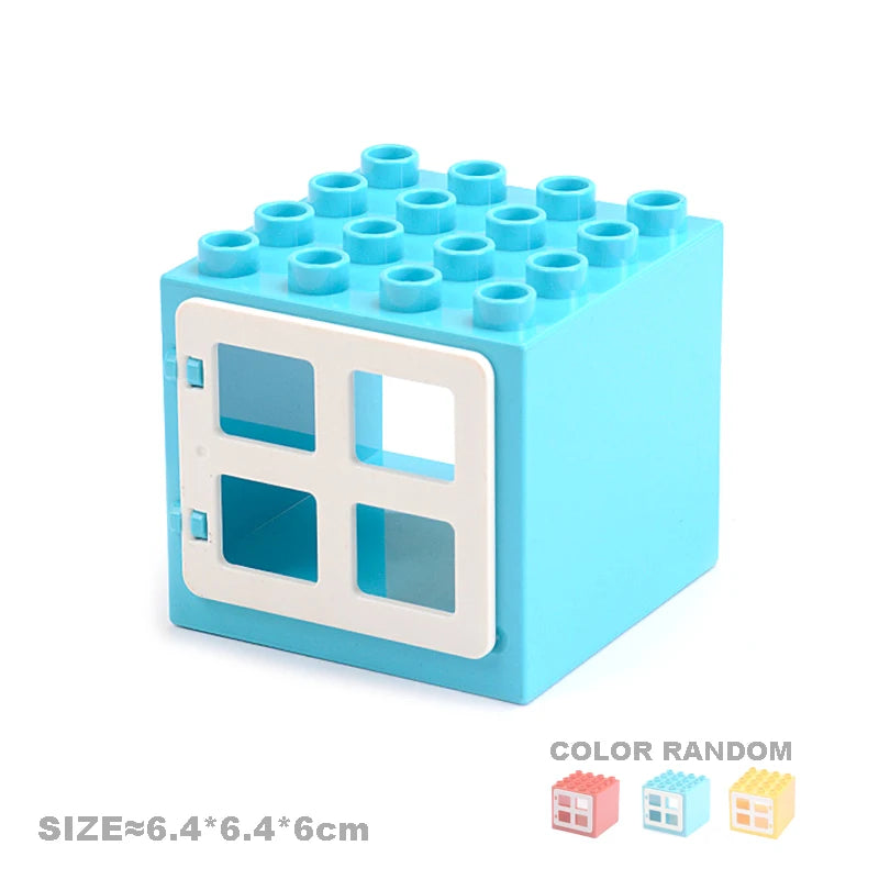 Big Size Building Blocks Engineering Accessories – City Scene, Walls, Doors, Hooks & Props