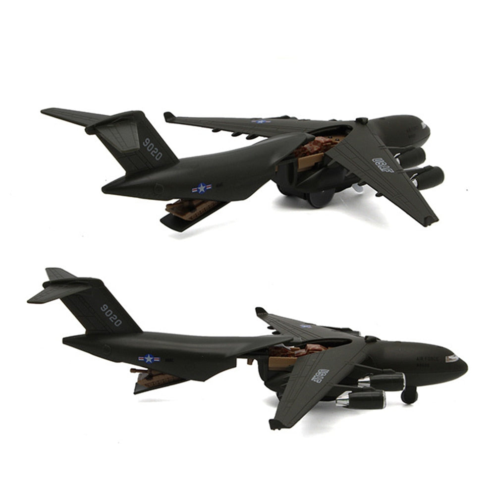 1/32 Scale C17 Transport Aircraft - Diecast Metal Airplane Toy with Music & LED Features