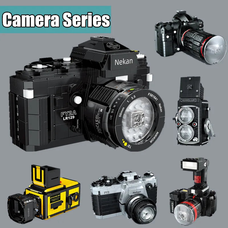 DIY Camera Model Building Block Sets – Select from 6 Unique Photography Designs
