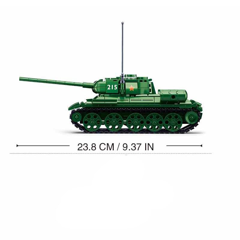 WW2 Military Series - World War II Soviet T-34/85 Model Brick Playset