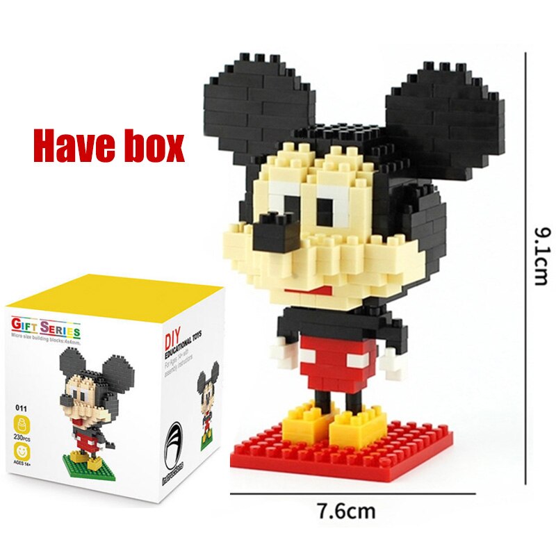 Disney Character Building Block Sets: Mickey, Minnie, Goofy, Daisy & Donald Duck