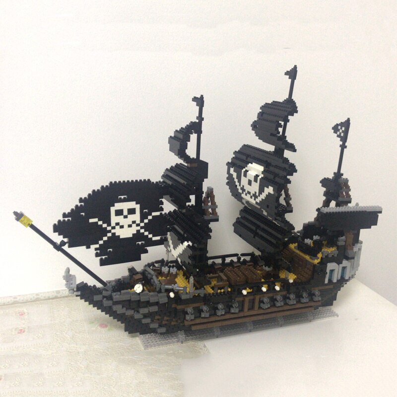 Titanic, Black Pearl, Pirate Ship and Aircraft Carrier Brick Models