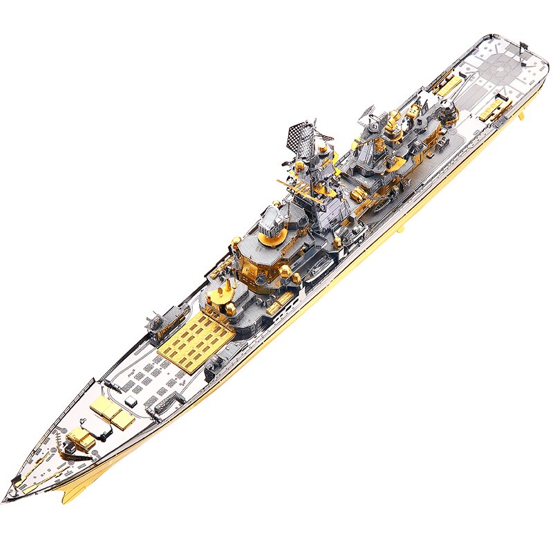 MMZ MODEL Piececool 3D Metal Puzzle Russian Japan Kongou Nagato Battleship DIY Assemble Model Kits Laser Cut Jigsaw toy gift
