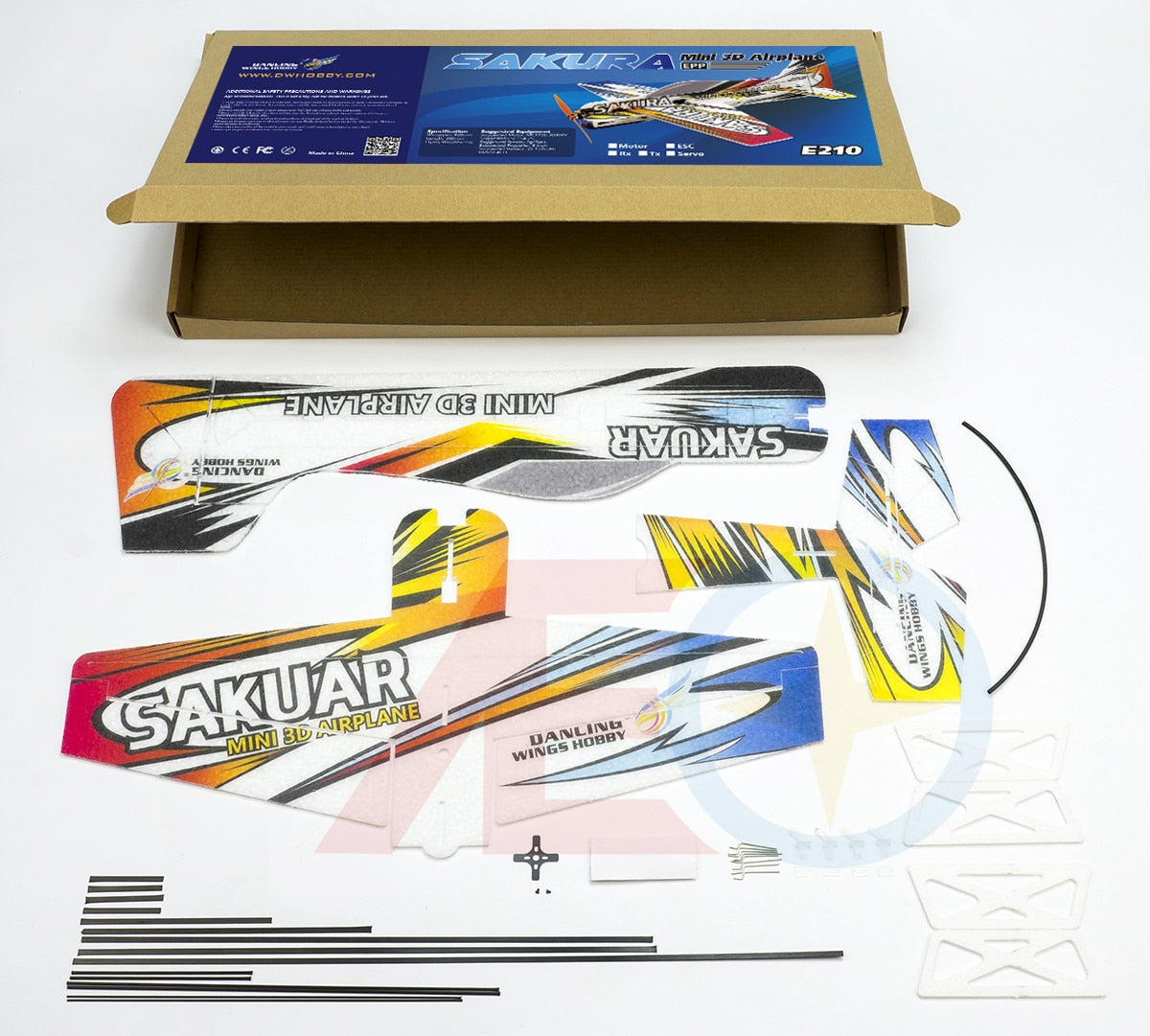 New EPP Foam Micro 3D Indoor Airplane SAKURA Light RC plane KIT (UNASSEMBLED)