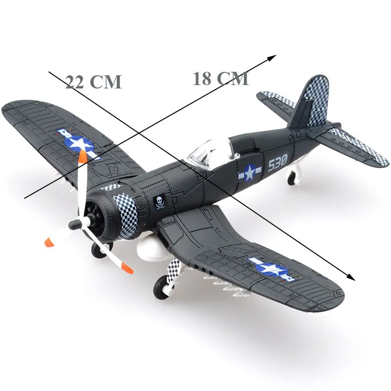 1/48 Mini Military F4U Fighter Plane Model – 1pc Random Color (F4U Style Airplane Building Set)