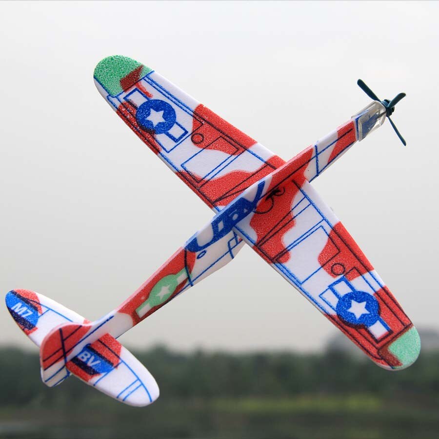 DIY Baby & Kids Mini Foam Handmade Throwing Flying Aircraft Airplane Glider, 1 Pc