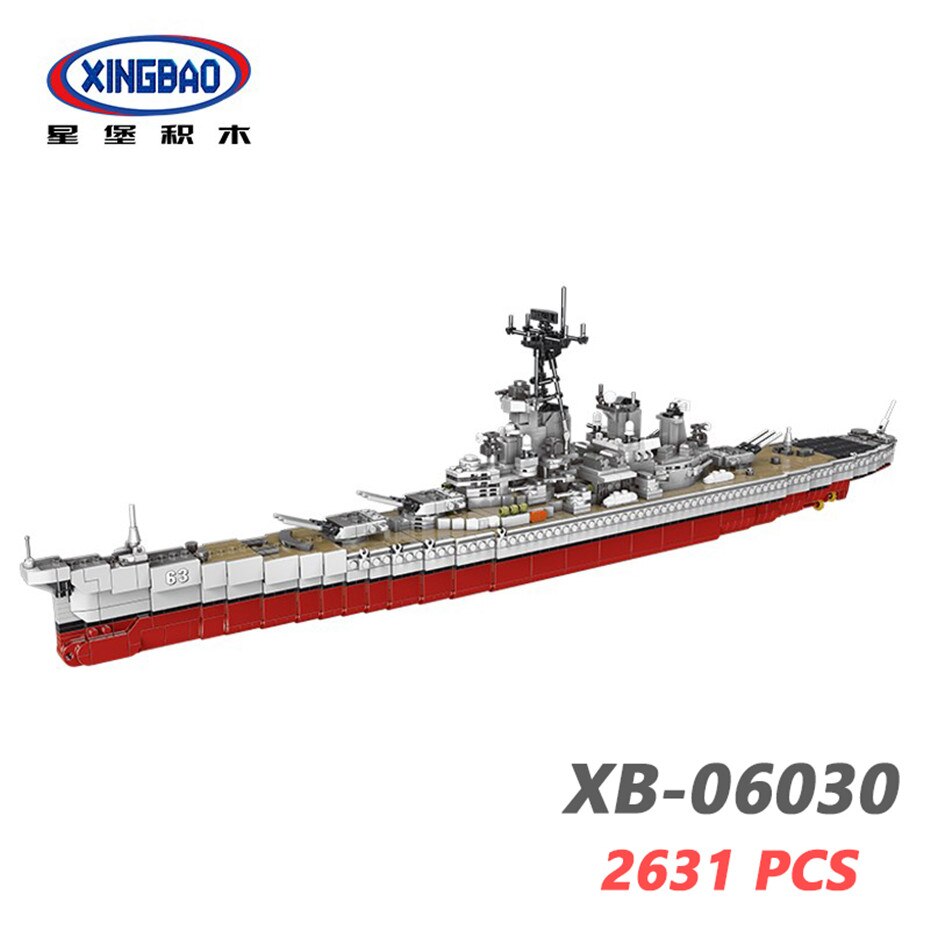 USS Missouri Battleship Classic Military Army Series Brick Model, 2631PCS