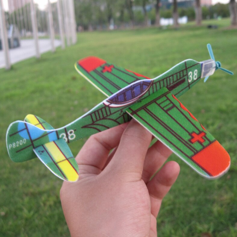 DIY Baby & Kids Mini Foam Handmade Throwing Flying Aircraft Airplane Glider, 1 Pc