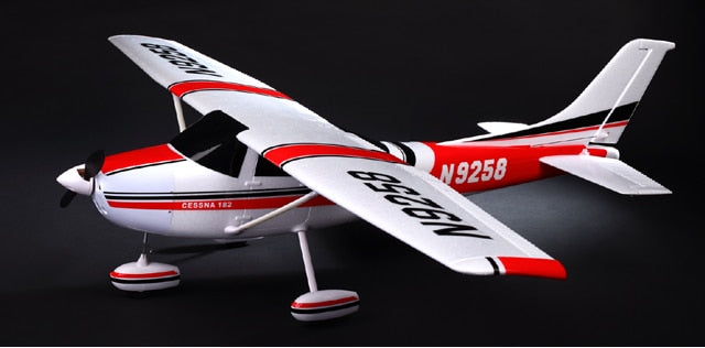 FLIIT Foam RC Airplane Big Cessna 182 Kit – 1410mm Wingspan, Indoor/Outdoor Airplane Ki, (Red/Blue), 1ctt