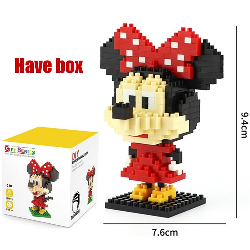 Disney Character Building Block Sets: Mickey, Minnie, Goofy, Daisy & Donald Duck