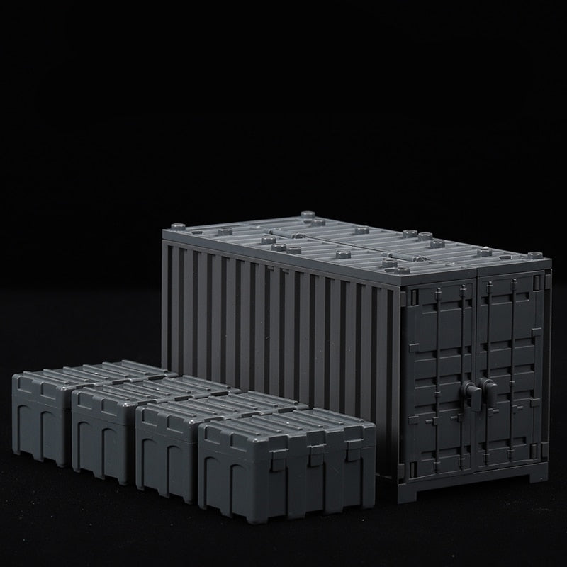 MOC Military Container Blocks - Lego Compatible Cargo Container for Brick Model Playsets