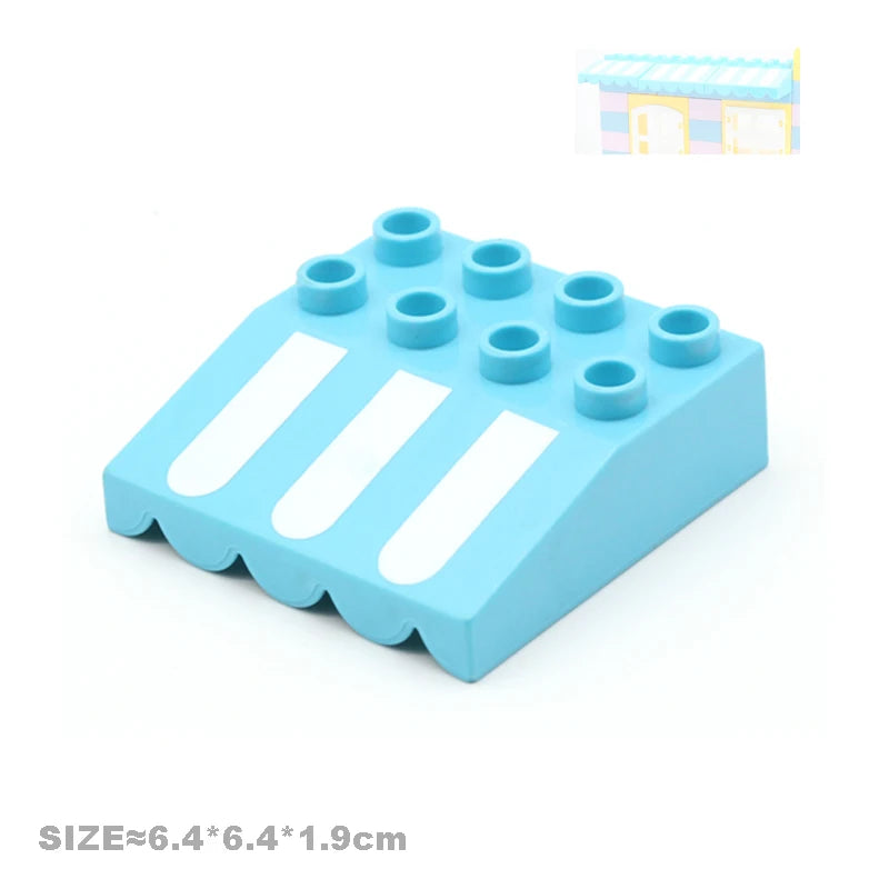 Big Size Building Blocks Engineering Accessories – City Scene, Walls, Doors, Hooks & Props