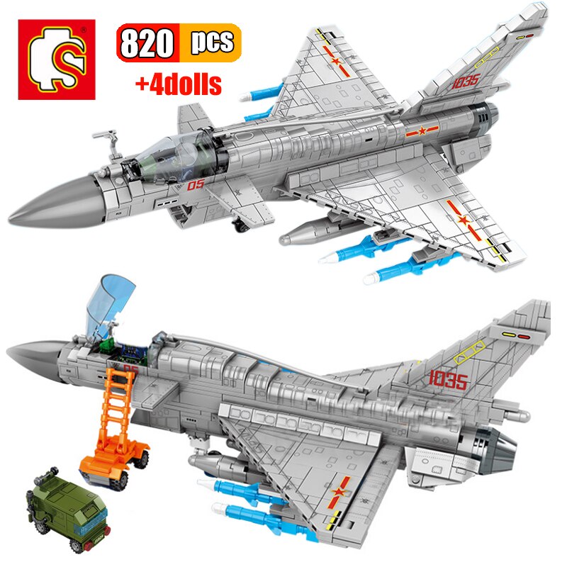 SEMBO Chinese Military Aviation Model Brick Aircraft Playsets