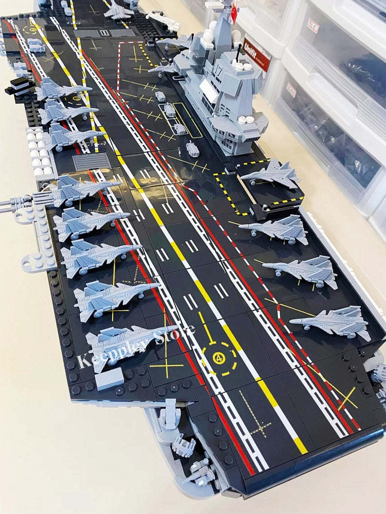 Naval Supremacy Aircraft Carrier, Submarine & Battleship Brick Model Playsets