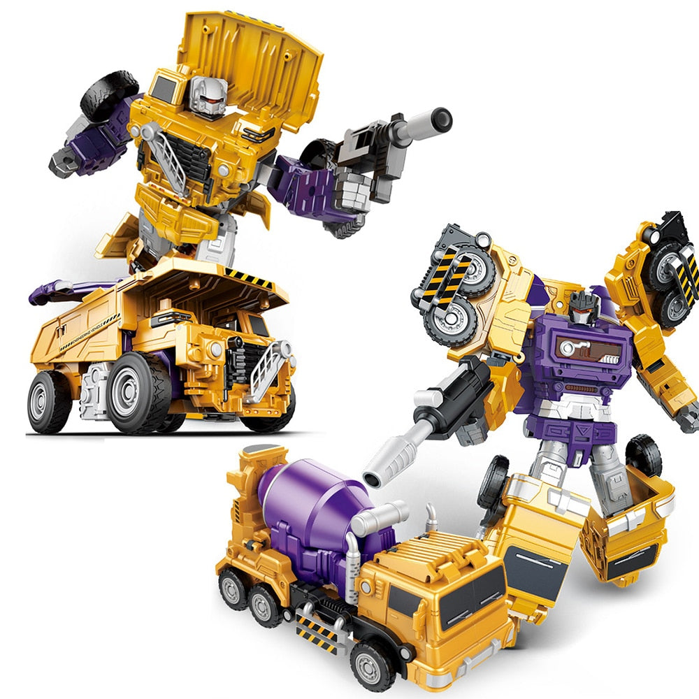 Classic Constructobots Transformer Replica: Yellow/Purple - Collect All 6 to Assemble Devastator